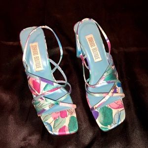 Marino Boutique Floral Watercolor Heels 9.5